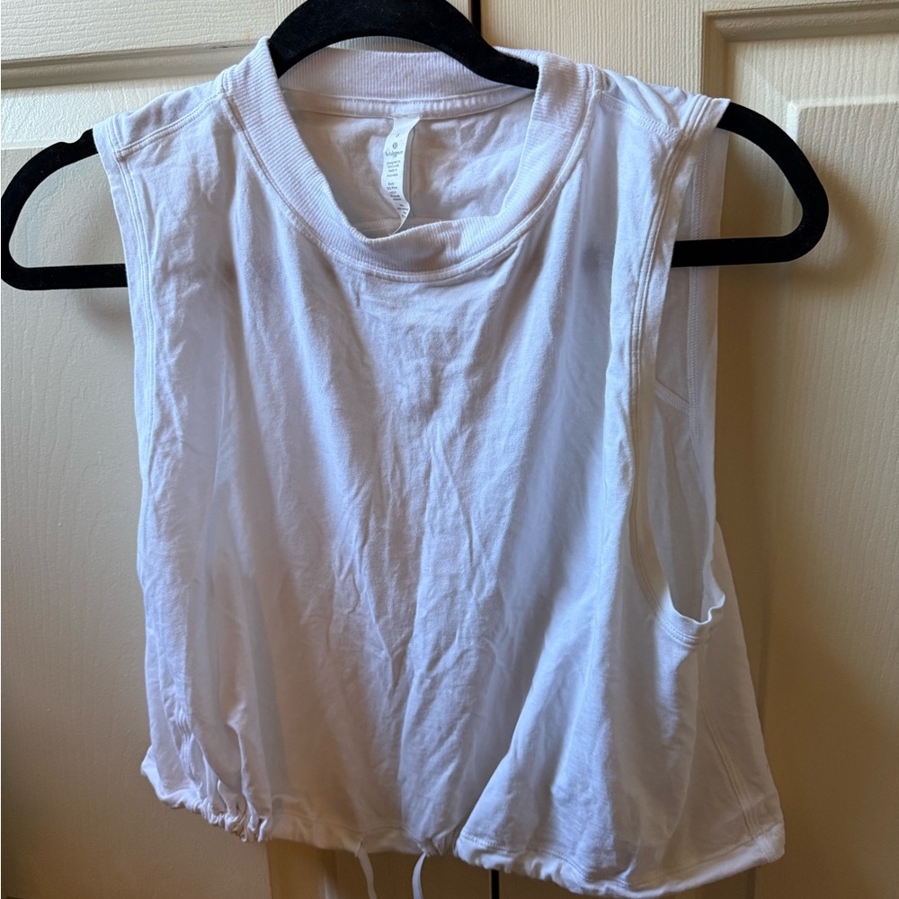 Lululemon draw string White Sleeveless Women's Top
